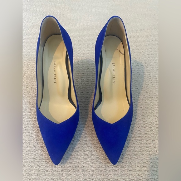 Sarah Flint Perfect Pump 85 Atlantic Suede - Picture 7 of 8